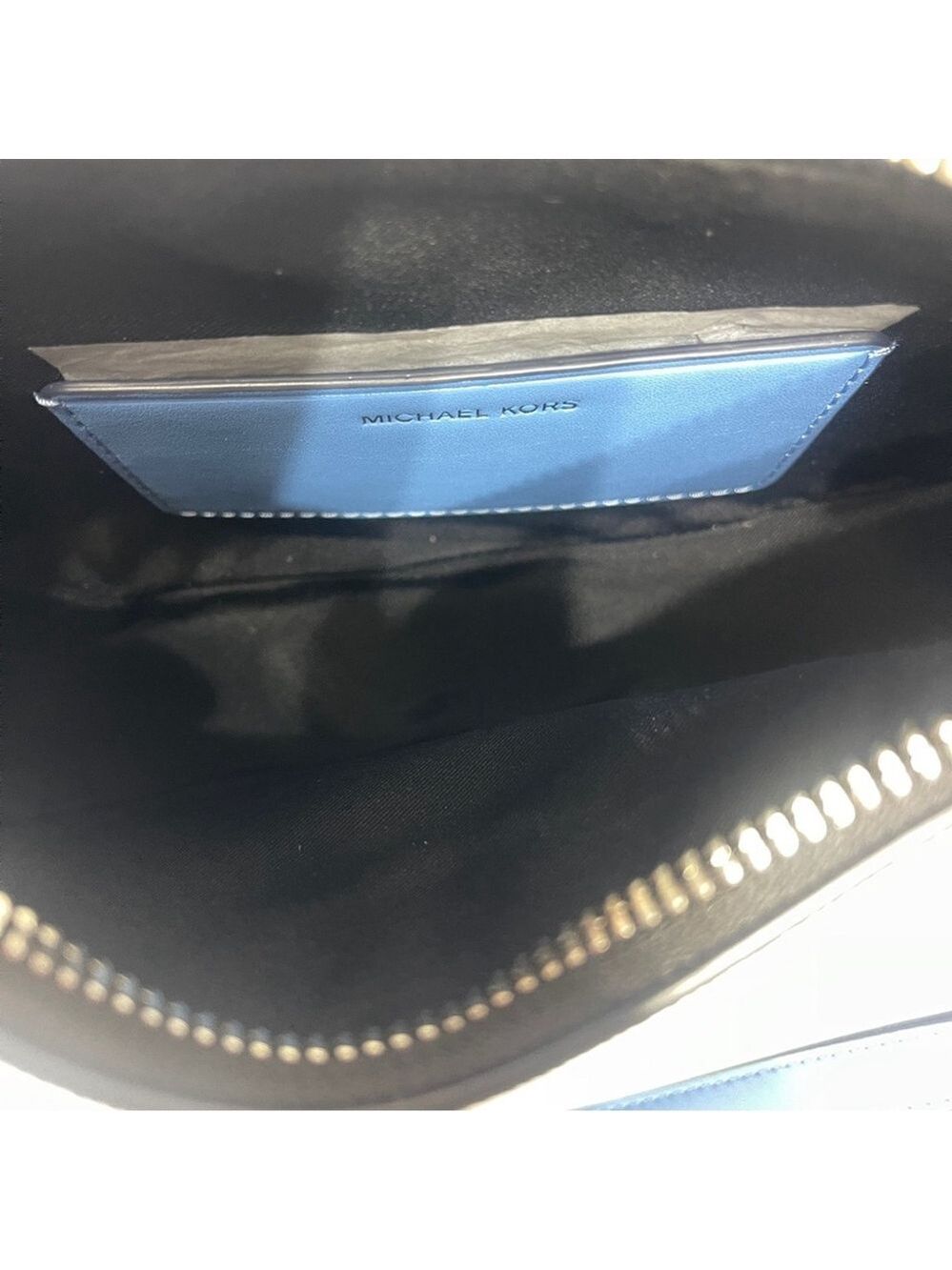 Michael Kors Kyla Small Conv Pouchette & Matching Wallet South Pacific Blue Logo - Picture 5 of 11